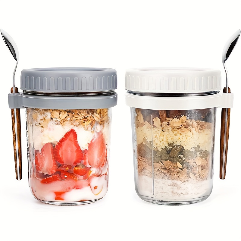Overnight Oat Jar - 1 szt./2 szt. Szklany kubek na
