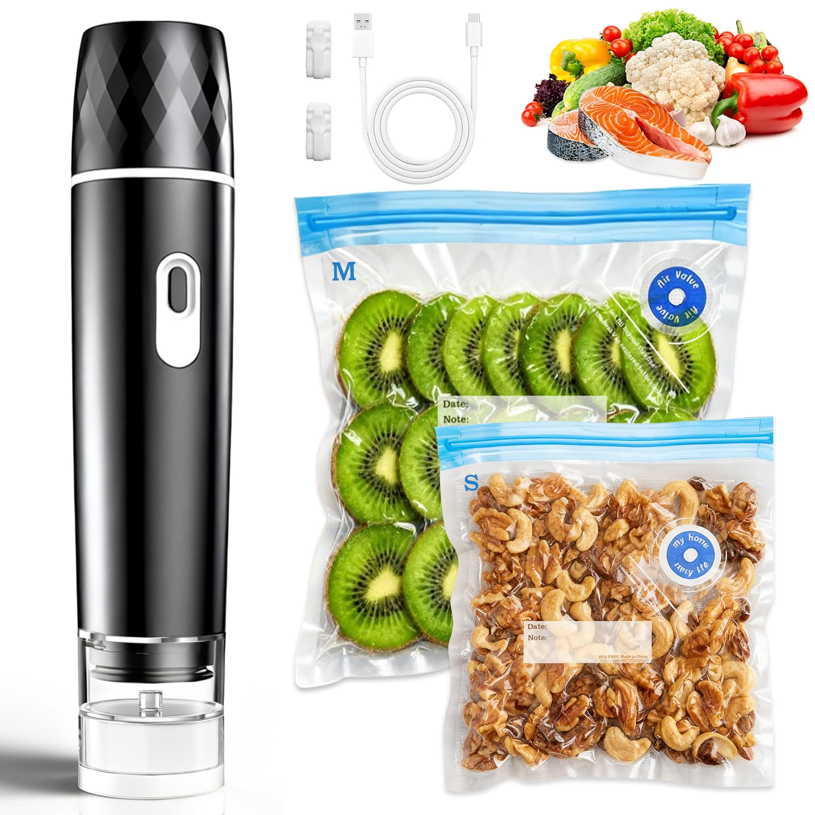 Meal Prep Co - Zgrzewarka próżniowa do żywności, mocna ręczna