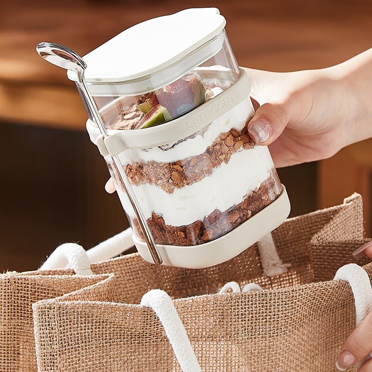Overnight Oat Jar - Szklany kubek na owsiankę nocną z