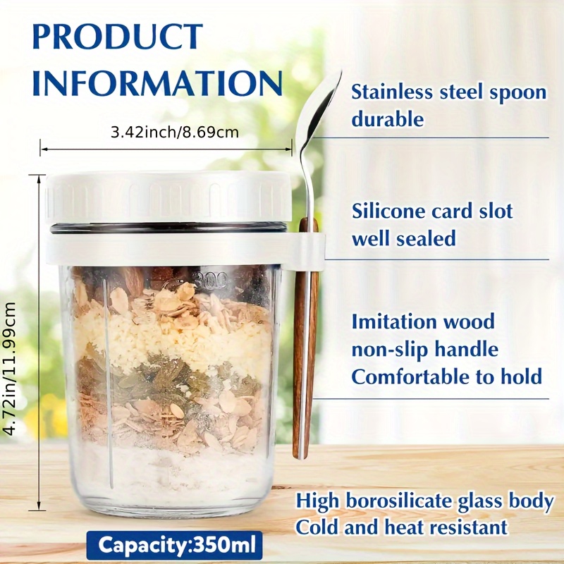 1 szt./2 szt. Szklany kubek na – Overnight Oat Jar recenzja i cena